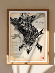 The King - Dragon Art Print