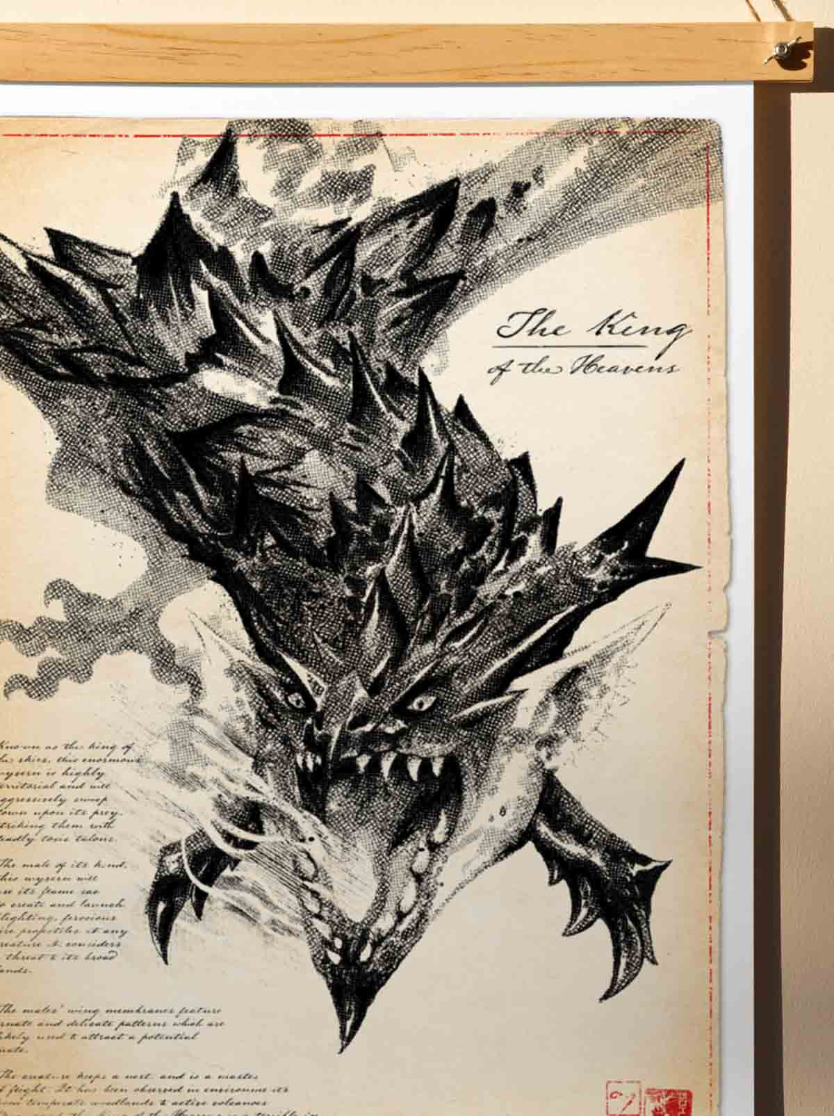 The King - Dragon Art Print