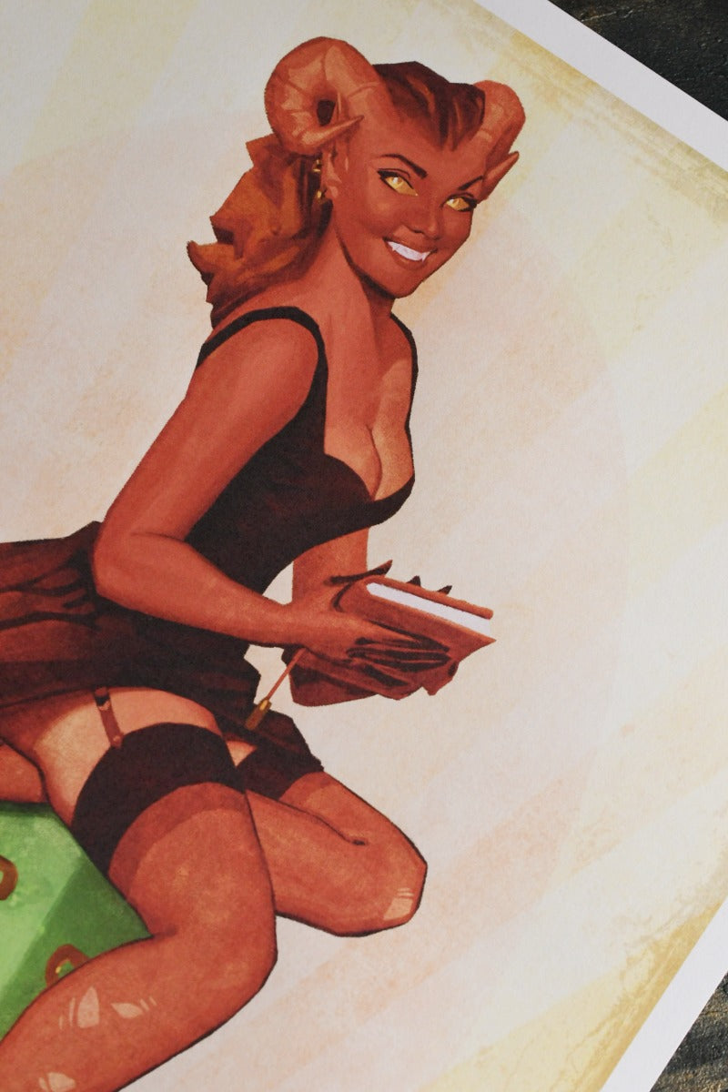 Those Devil Dice! - Art Print