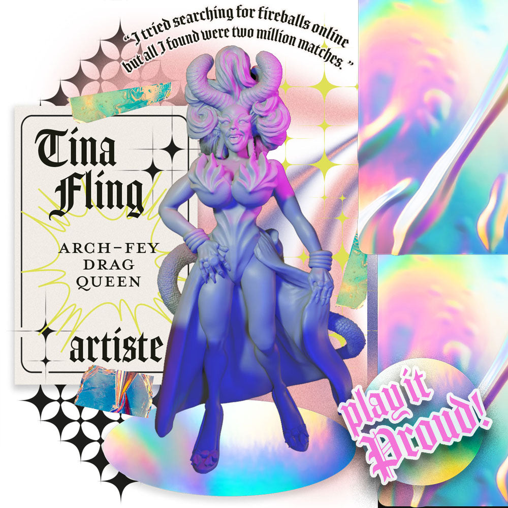 Tina Fling - 54mm Scale Physical OR Digital Miniature