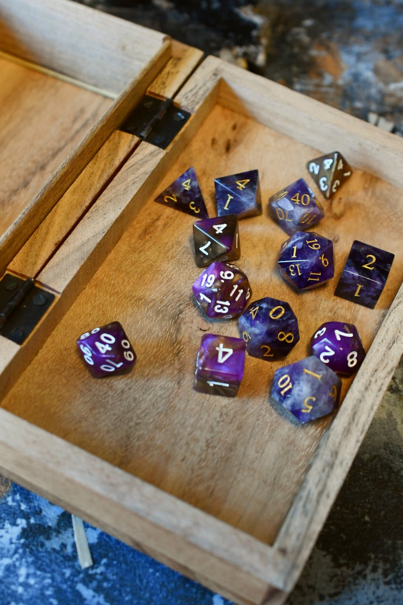 Tree of Ages - Handmade Mangowood Dice and Accessory Box