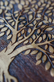 Tree of Ages - Handmade Mangowood Dice and Accessory Box