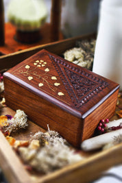 Trickster's Puzzle box - Puzzle-Lock Handmade Dice and Accessory Box