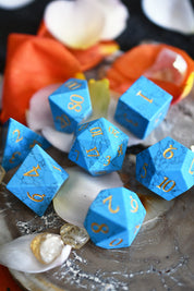 Turquoise Gemstone Dice Set