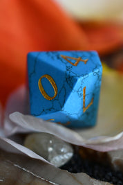 Turquoise Gemstone Dice Set