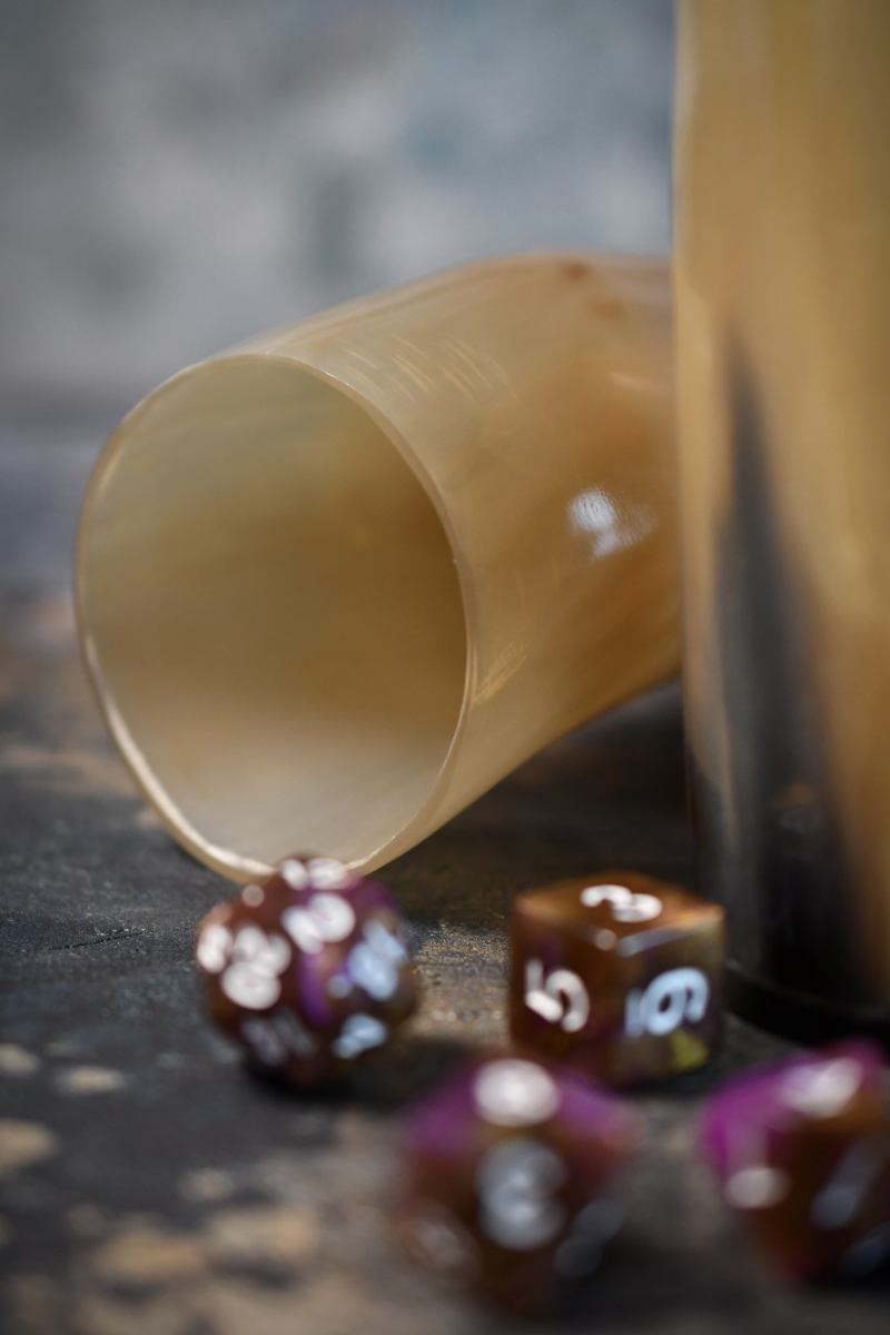 Viking Horn Tavern Dice / Drinking Cup - Small
