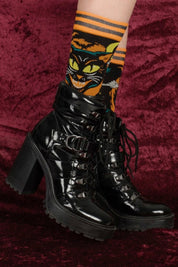 Vintage Black Cat - Halloween - Foot Clothes