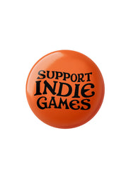 Support Indie Games (Orange) - Button Badge