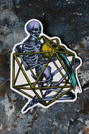 Aquarius d20 - Zodiac DnD Inspired Premium Vinyl Sticker