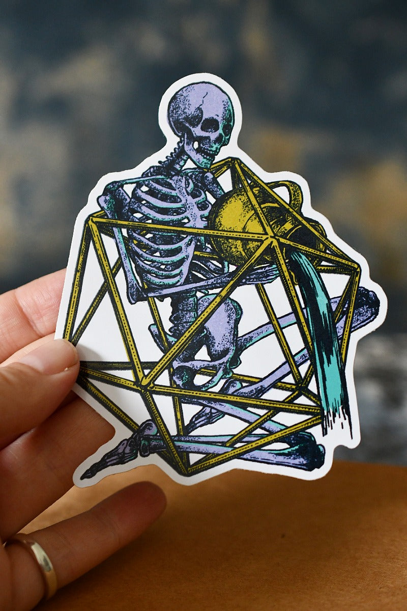 Aquarius d20 - Zodiac DnD Inspired Premium Vinyl Sticker