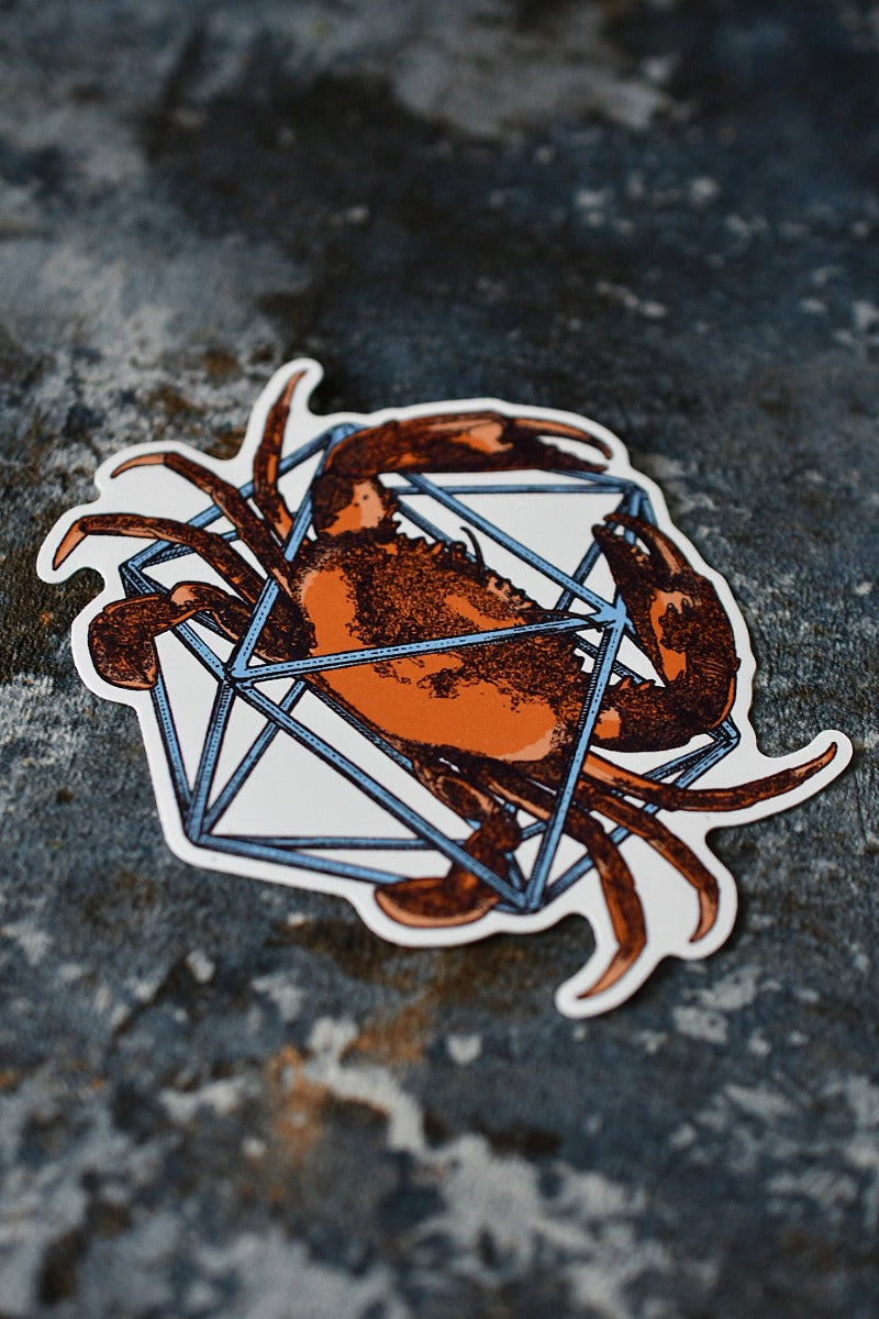 Cancer d20 - Zodiac DnD Inspired Premium Vinyl Sticker
