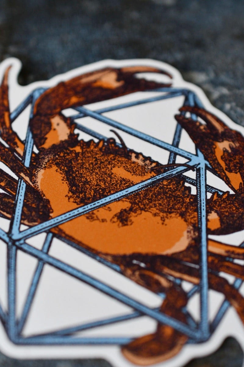 Cancer d20 - Zodiac DnD Inspired Premium Vinyl Sticker