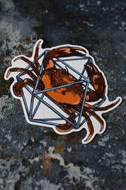 Cancer d20 - Zodiac DnD Inspired Premium Vinyl Sticker
