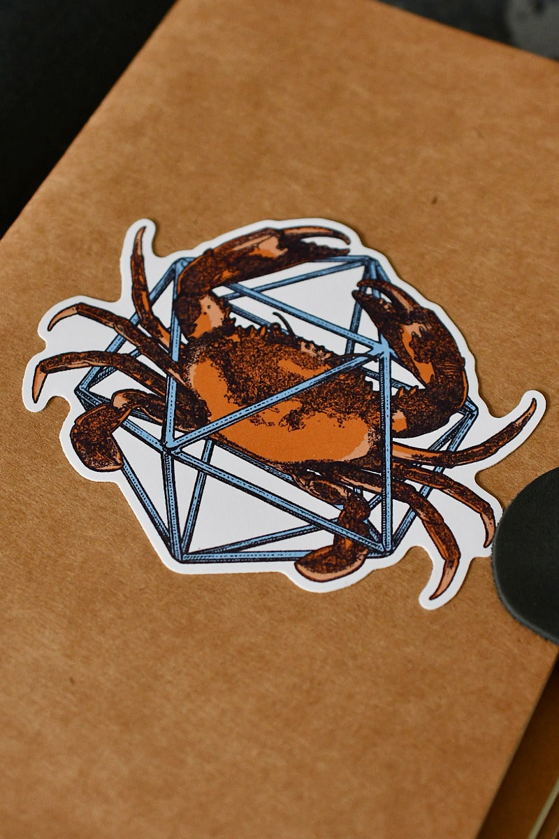 Cancer d20 - Zodiac DnD Inspired Premium Vinyl Sticker