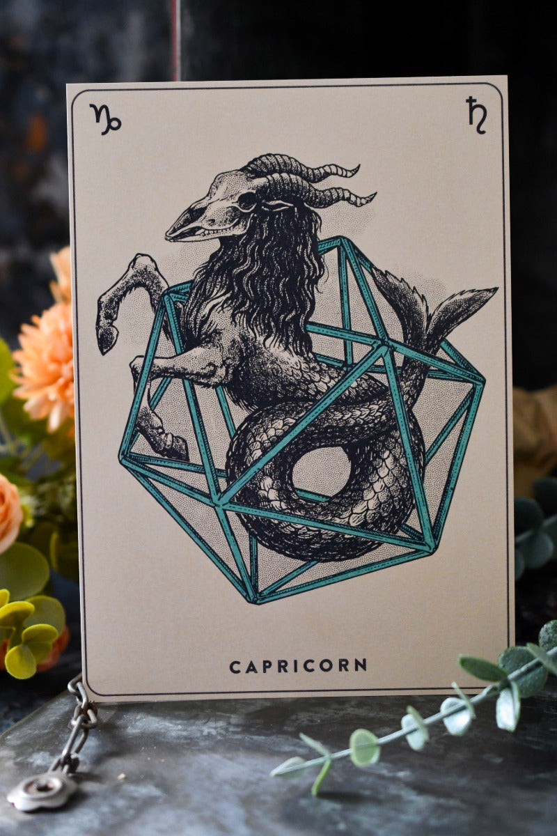 Capricorn - Zodiac d20 Art Print