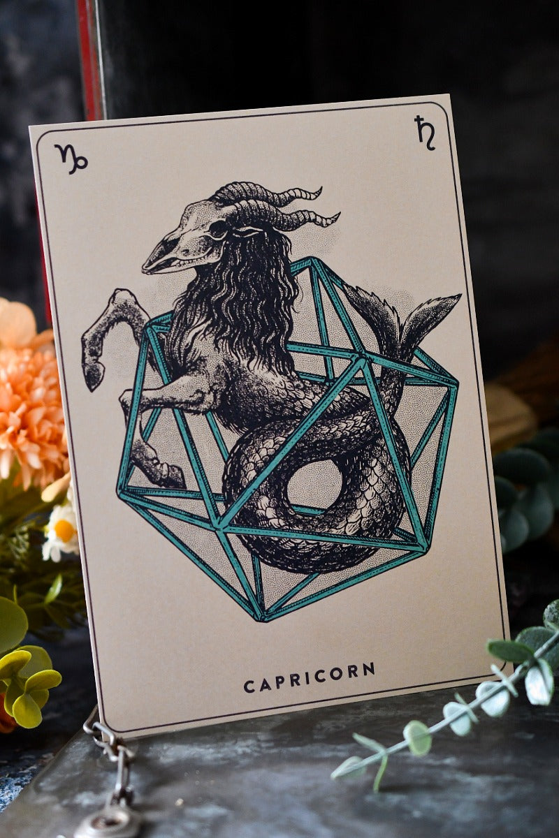 Capricorn - Zodiac d20 Art Print