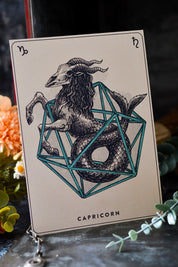 Capricorn - Zodiac d20 Art Print