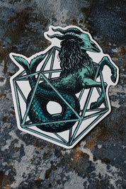 Capricorn d20 - Zodiac DnD Inspired Premium Vinyl Sticker