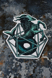 Capricorn d20 - Zodiac DnD Inspired Premium Vinyl Sticker