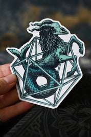 Capricorn d20 - Zodiac DnD Inspired Premium Vinyl Sticker