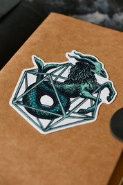 Capricorn d20 - Zodiac DnD Inspired Premium Vinyl Sticker