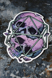 Gemini d20 - Zodiac DnD Inspired Premium Vinyl Sticker