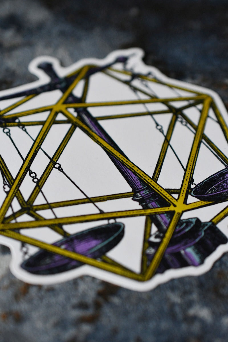 Libra d20 - Zodiac DnD Inspired Premium Vinyl Sticker