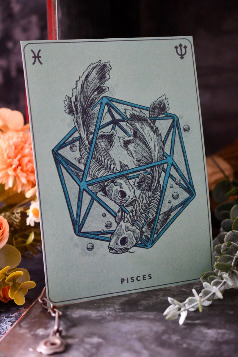 Pisces - Zodiac d20 Art Print
