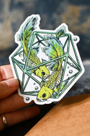 Pisces d20 - Zodiac DnD Inspired Premium Vinyl Sticker