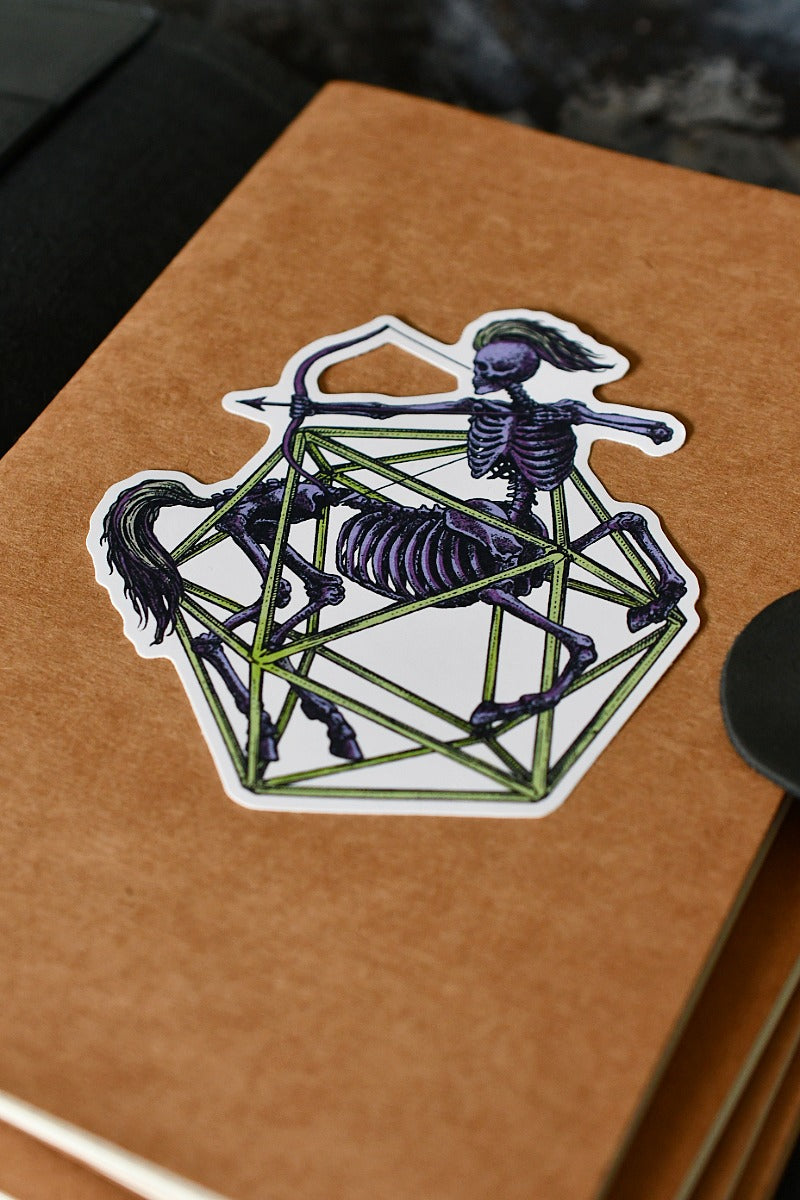 Sagittarius d20 - Zodiac DnD Inspired Premium Vinyl Sticker