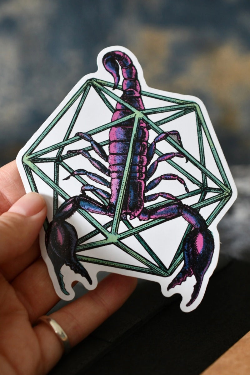Scorpio d20 - Zodiac DnD Inspired Premium Vinyl Sticker