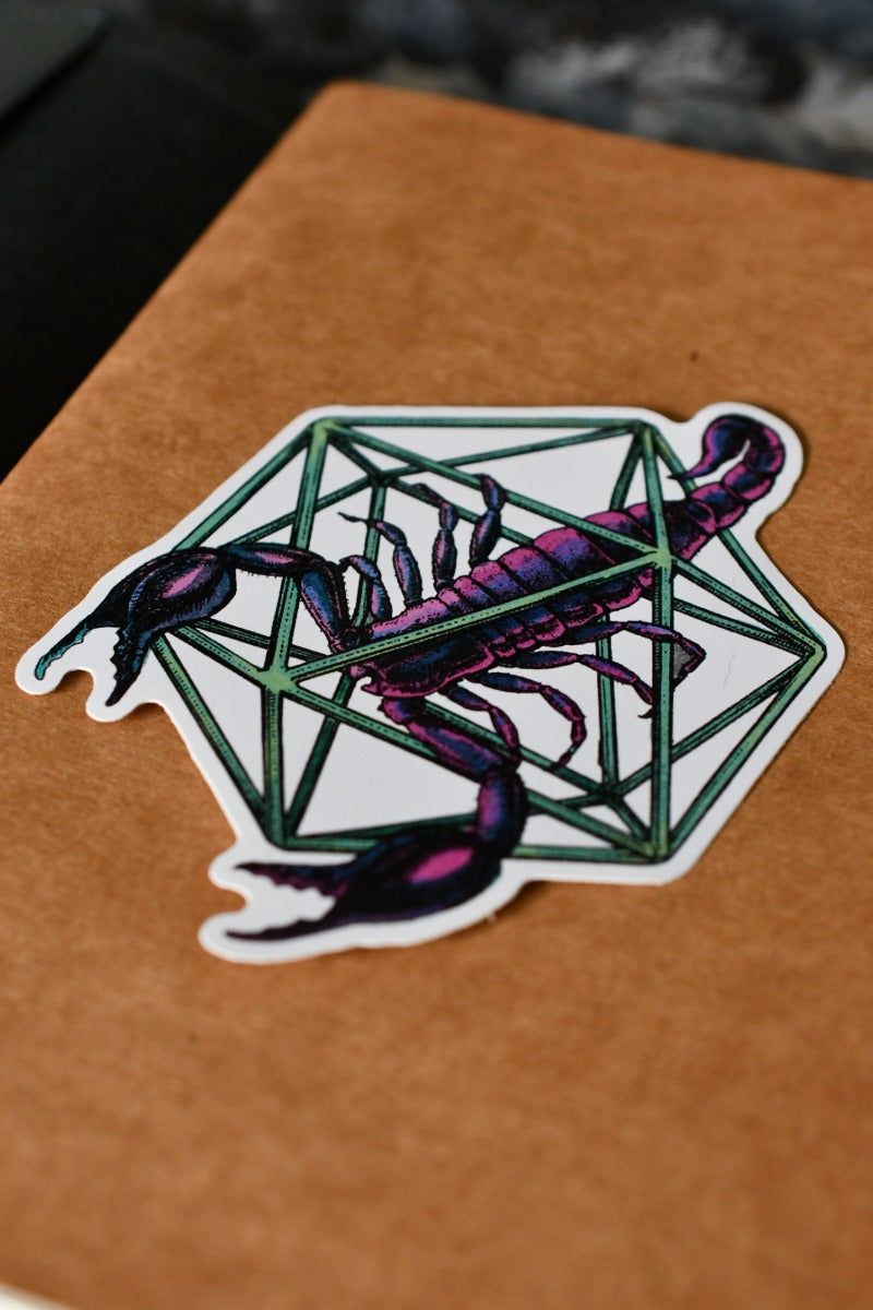 Scorpio d20 - Zodiac DnD Inspired Premium Vinyl Sticker