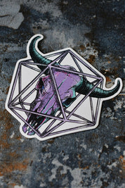 Taurus d20 - Zodiac DnD Inspired Premium Vinyl Sticker