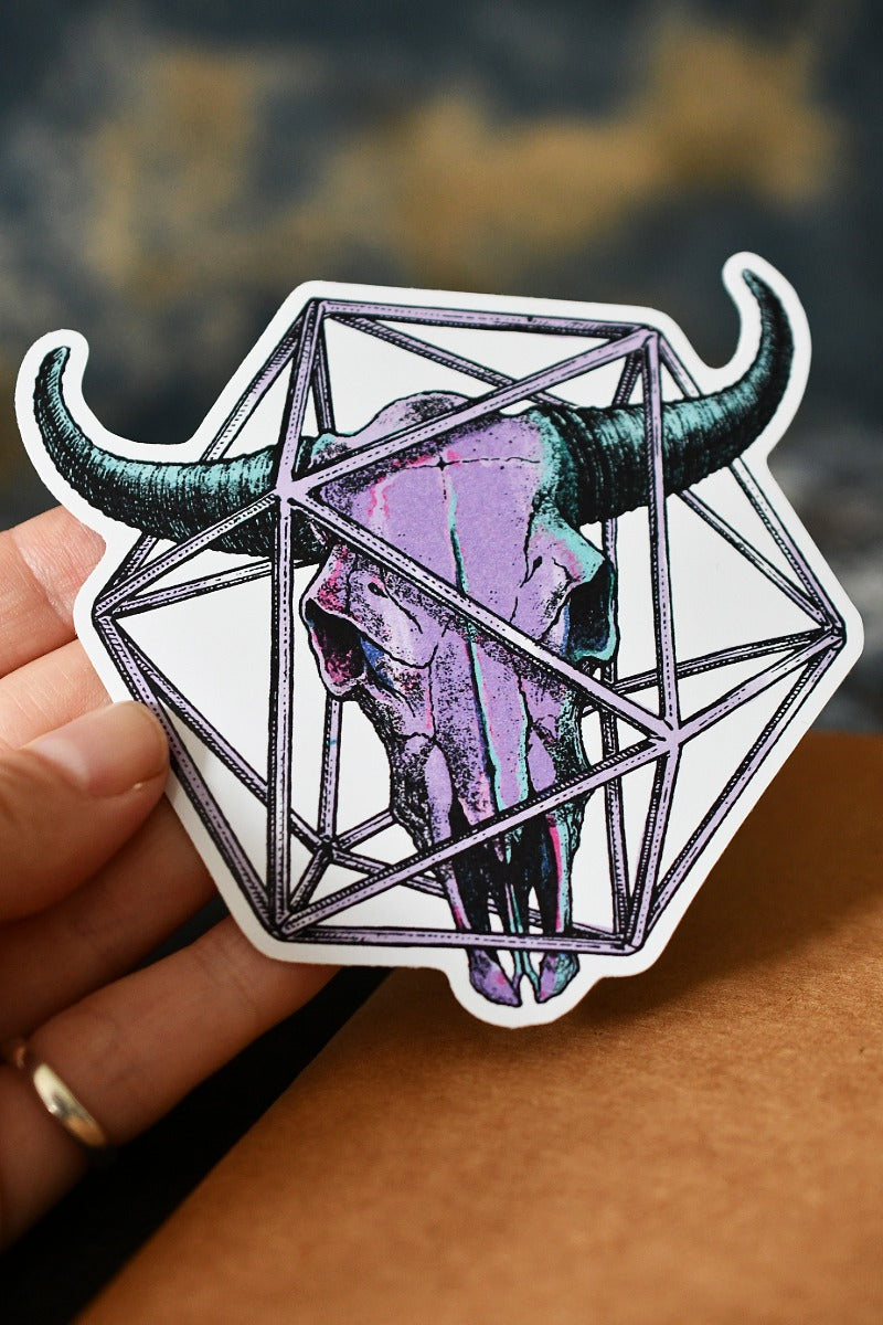 Taurus d20 - Zodiac DnD Inspired Premium Vinyl Sticker