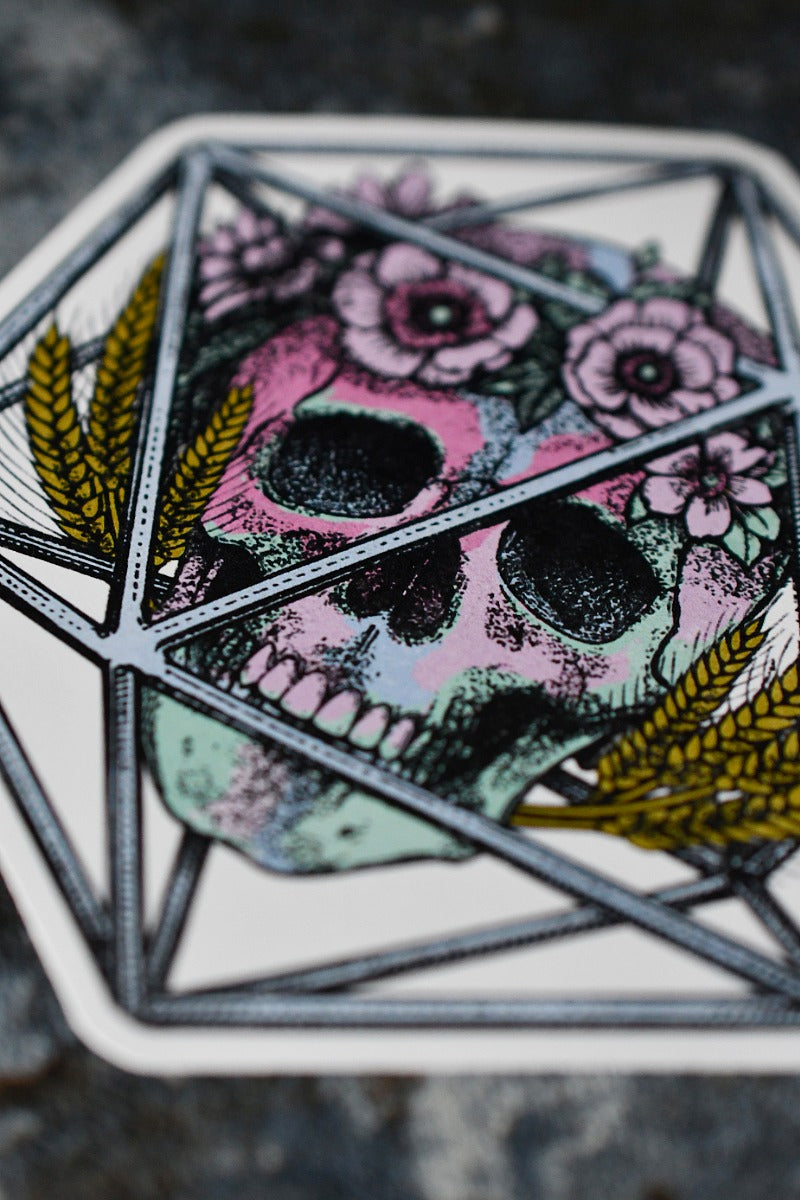 Virgo d20 - Zodiac DnD Inspired Premium Vinyl Sticker