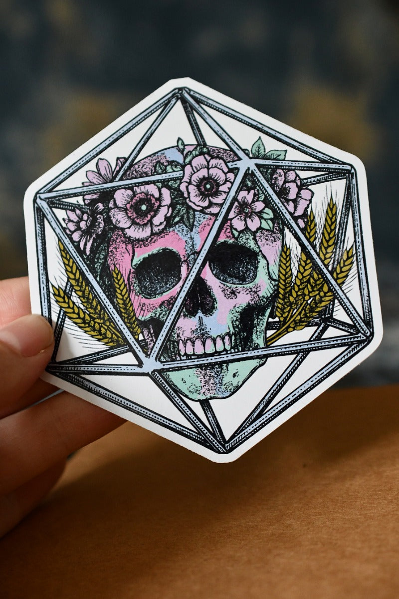Virgo d20 - Zodiac DnD Inspired Premium Vinyl Sticker