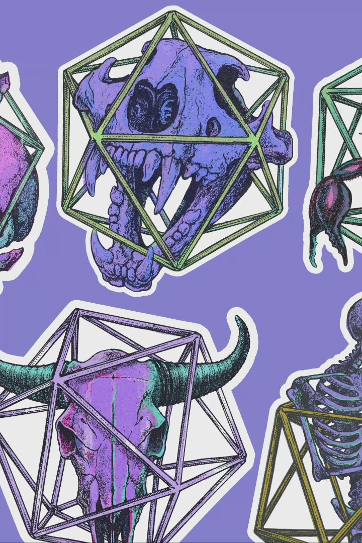 Aquarius d20 - Zodiac DnD Inspired Premium Vinyl Sticker