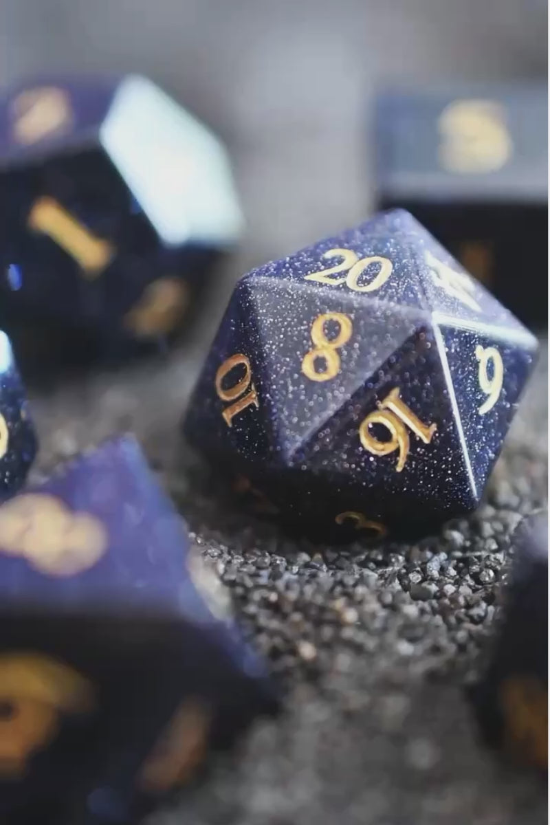 Nightstone Gemstone Dice Set