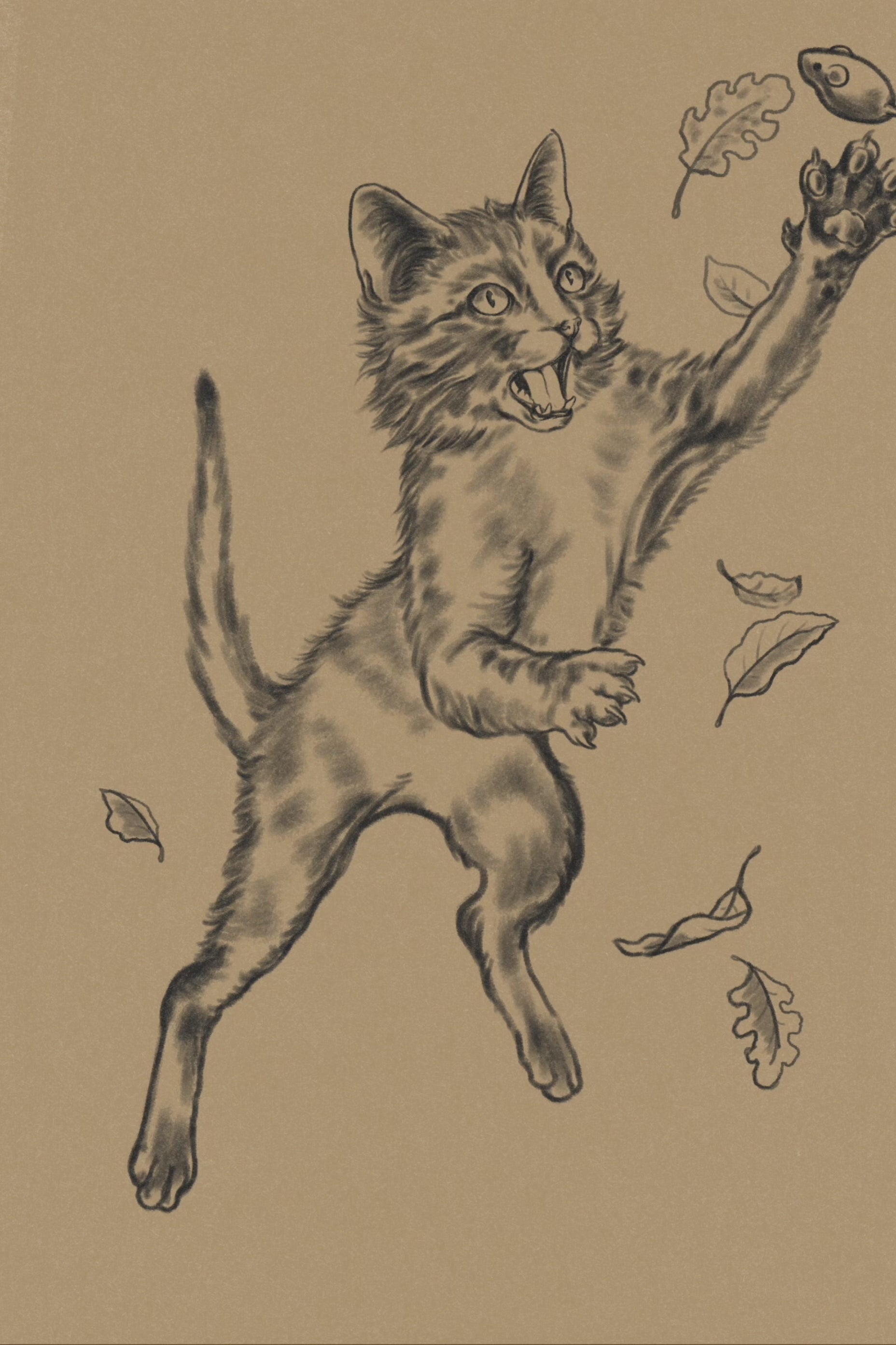 The Monk Cat - Art Print