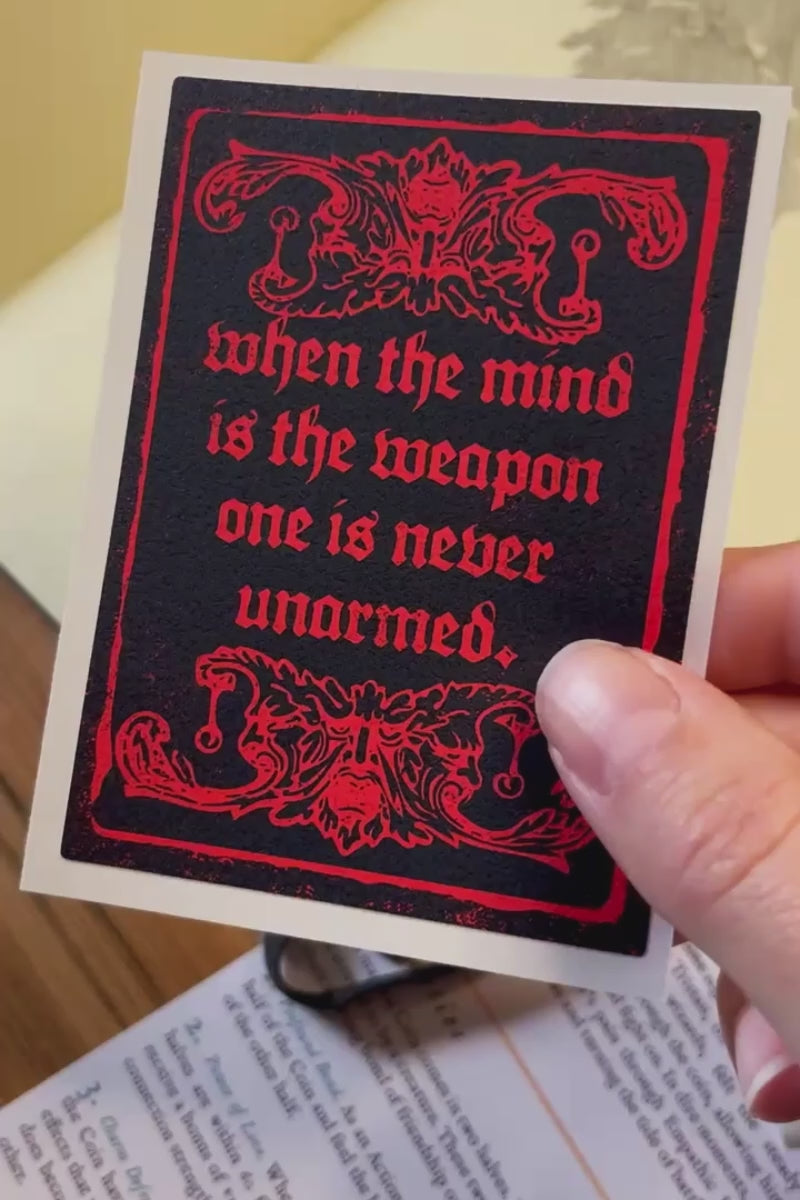 The Mind is the Weapon - Textured Sticker