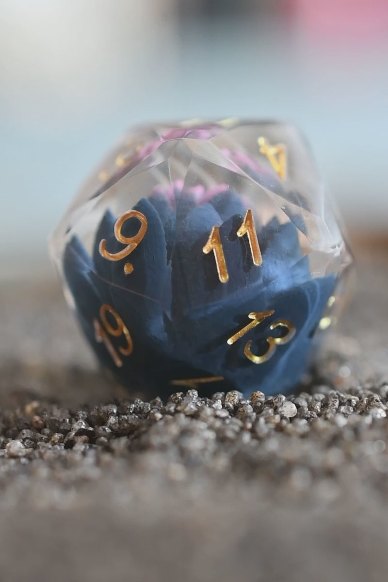 Black Lotus - Premium Sharp Edge Jewel-Cut Dice Set