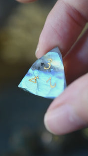 Diamond Cut Labradorite Gemstone Dice Set