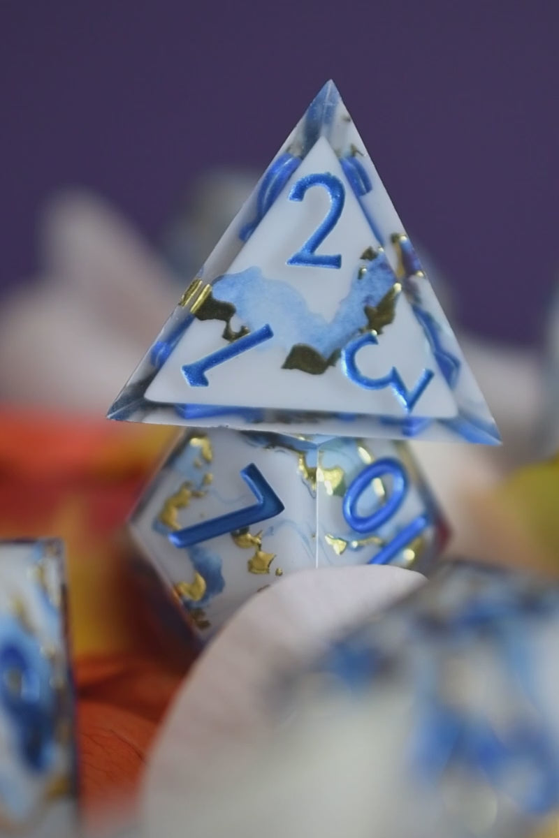Kintsugi - Premium Sharp Edge Dice Set