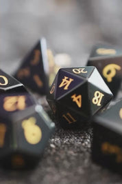 Obsidian Gemstone Dice Set