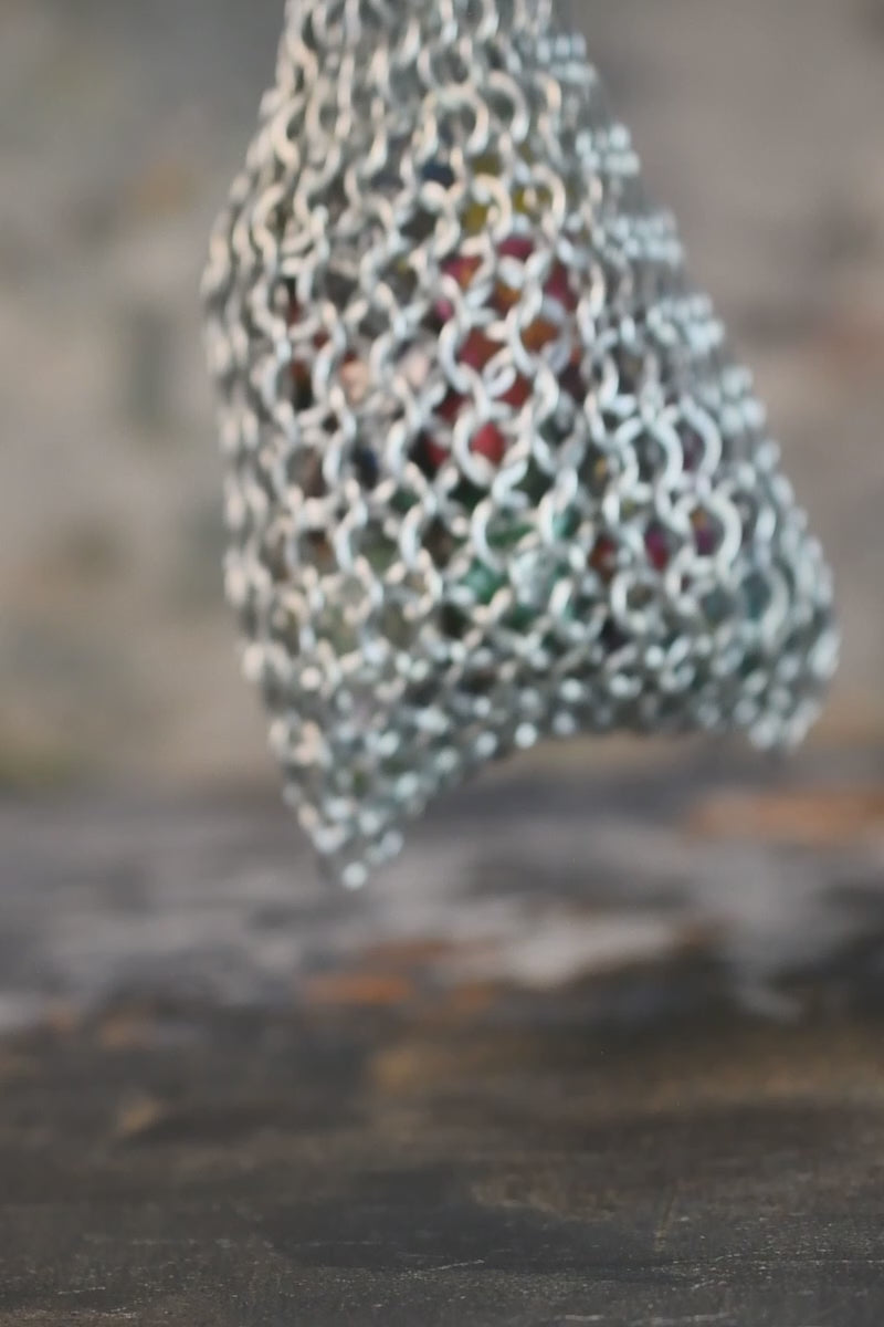 Heavyweight Solid Steel Chainmail Dice Bag