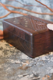Trickster's Puzzle box - Puzzle-Lock Handmade Dice and Accessory Box