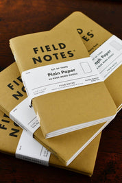 3-Pack Field Notes Original Kraft Memo Books - Ruled, Graphed, Plain or Mixed - GAMETEEUK