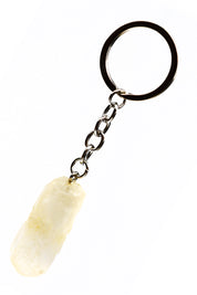 Citrine Quartz Crystal Keyring