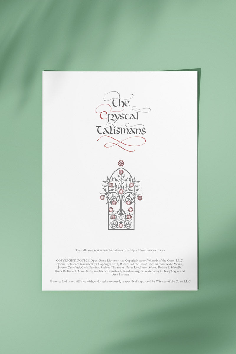 The Crystal Talismans Rulesets - Printable Booklet