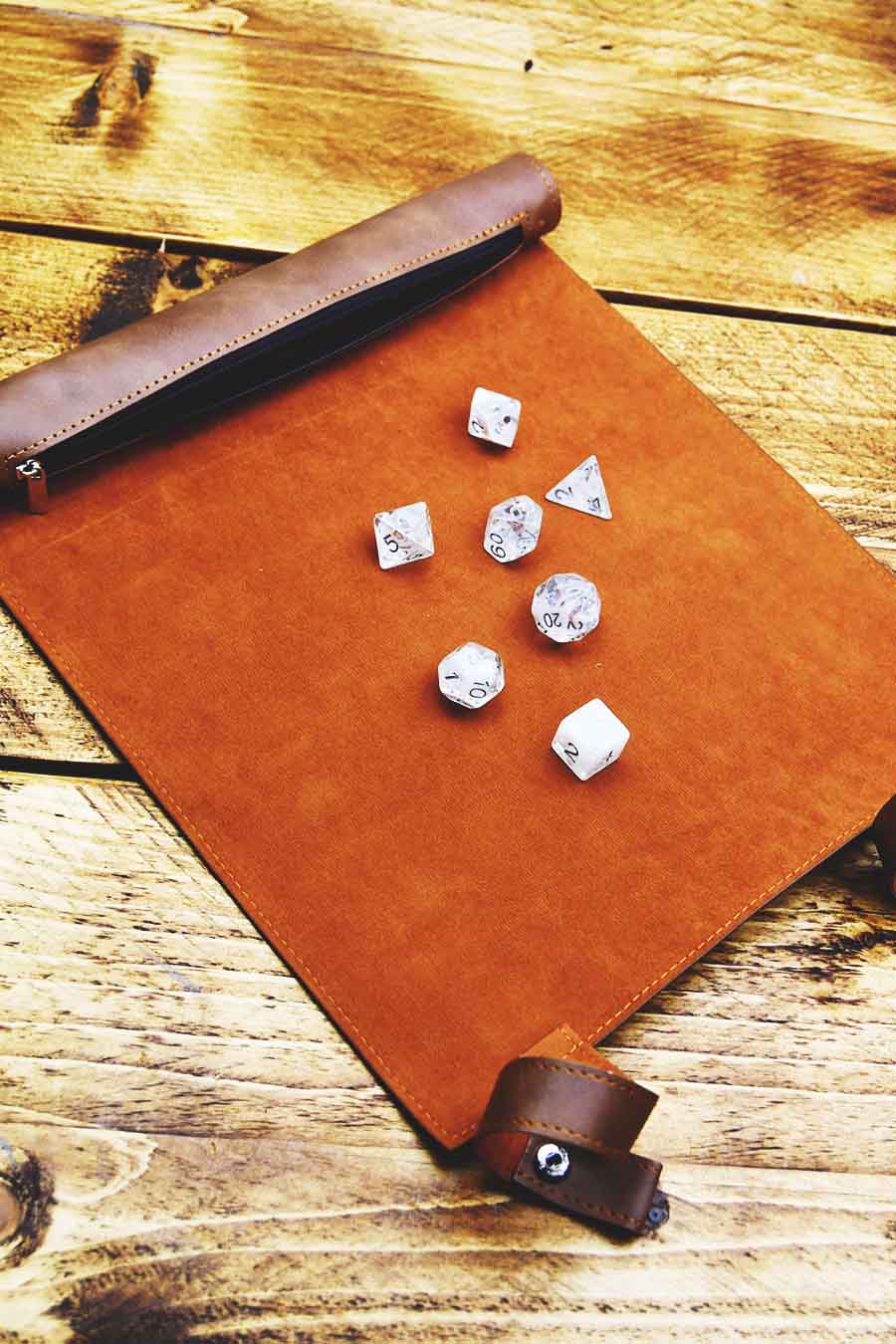 Dice Roll and Integrated Mat - Tan